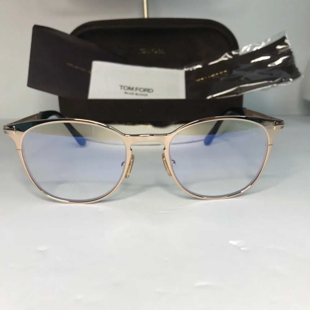 💯 - New Authentic Tom Ford Blue Light Block Oval Unisex Eyeglasses FT5732-B 0…
